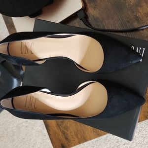 INC Kenjayl 9.5 black suede shoes never worn